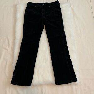Gloria Vanderbilt Black Corduroy Straight Leg Pants